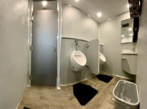 6Stall mens room interior